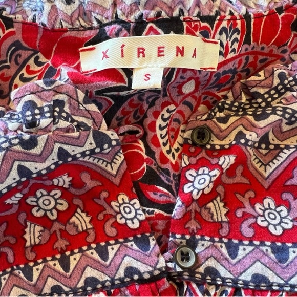 XIRENA Floral Long Sleeve Blouse Size Small - Picture 5 of 5